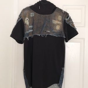 Copper rivet long fashion sweatshirt  Size: Small